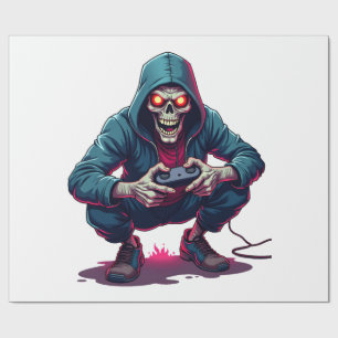 Zombie-Gamer � Lustiges Halloween-Gaming-Shirt Geschenkpapier
