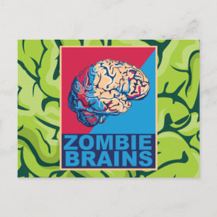 Zombie-Gehirne Postkarte
