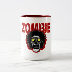 ZOMBIE Gelbe Augen Zweifarbige Tasse