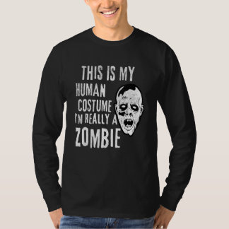 Zombie-Gesicht Faules Halloween-Kostüm T-Shirt