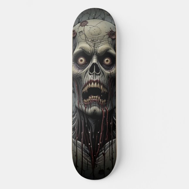 Zombie-Gesicht Skateboard (Vorderseite)
