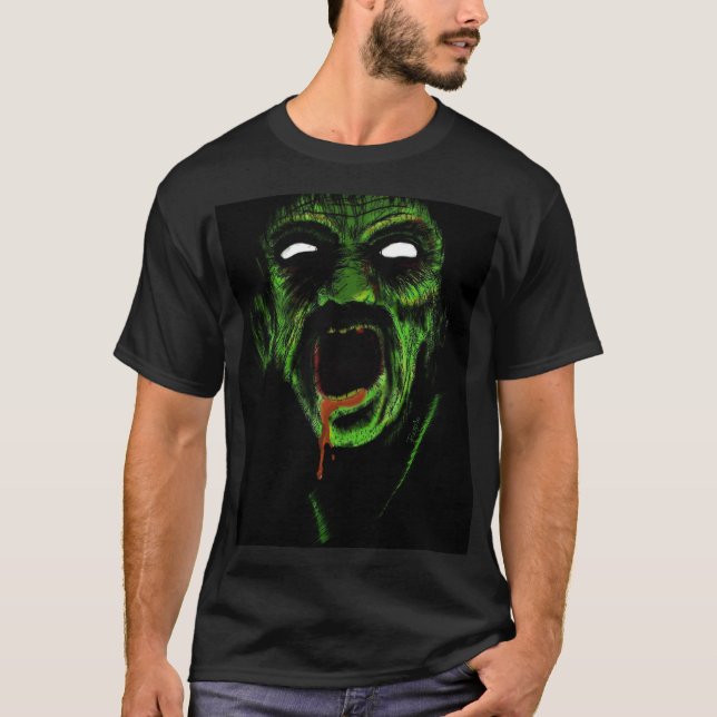 Zombie-Gesicht T-Shirt (Vorderseite)