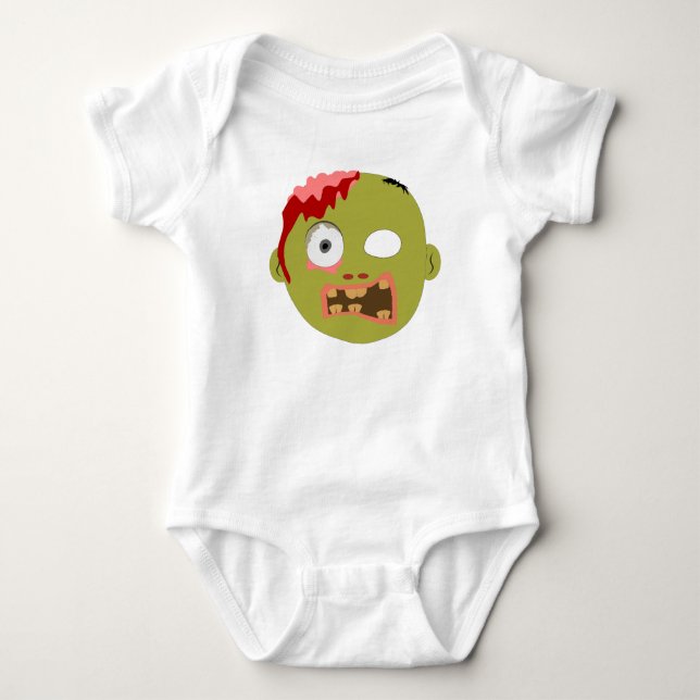 Zombie-Gesichtsausdrücke Baby Strampler (Vorderseite)