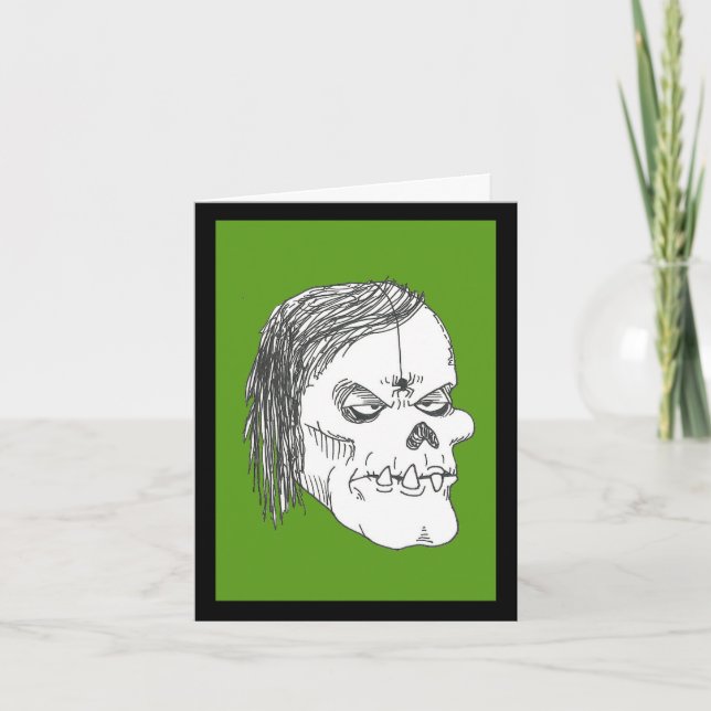 Zombie Ghoul mit Bug Get-well Card Karte (Vorderseite)