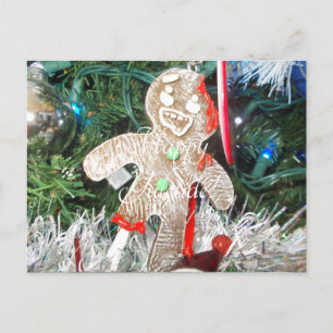 Zombie gingerbread Man Postkarte