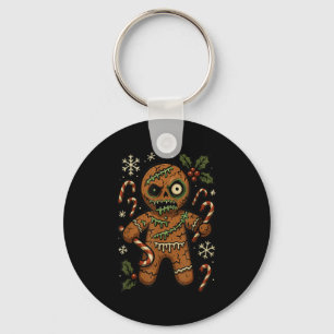 Zombie-Gingerbread-Mann-Weihnachten Zombie Schlüsselanhänger