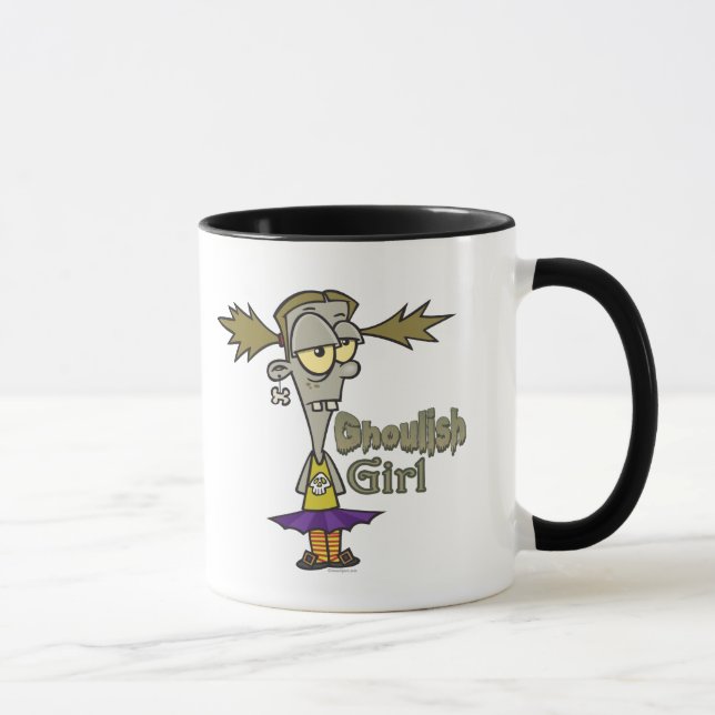 Zombie-Girl-Cartoon Tasse (Rechts)