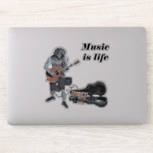 Zombie Gitarre Musiker Fantasy Art Sticker
