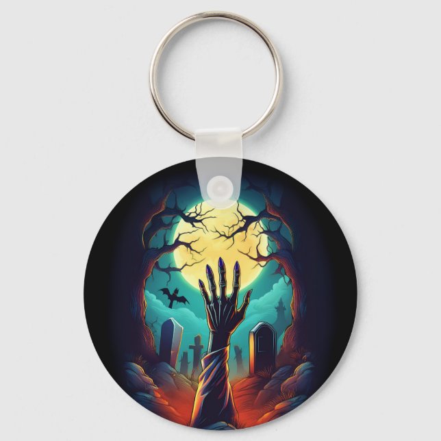 Zombie Grave Horror Schlüsselanhänger (Vorderseite)