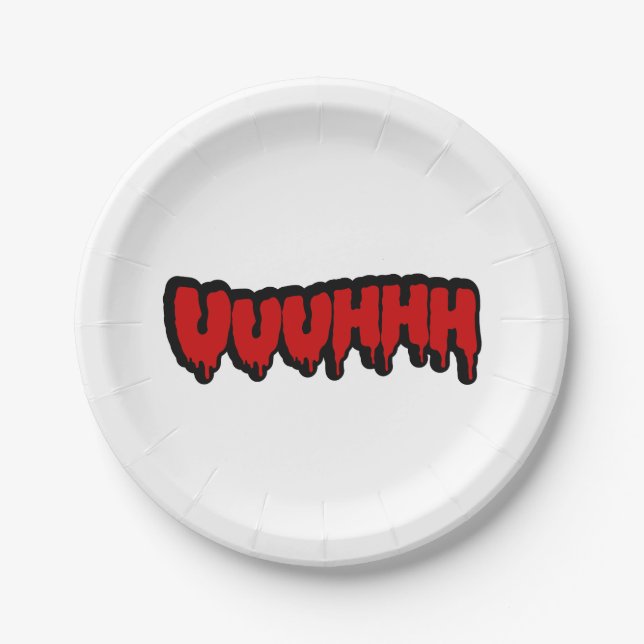 Zombie Groan Pappteller (Vorderseite)