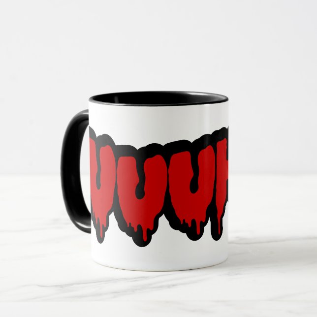 Zombie Groan Tasse (Vorderseite Links)