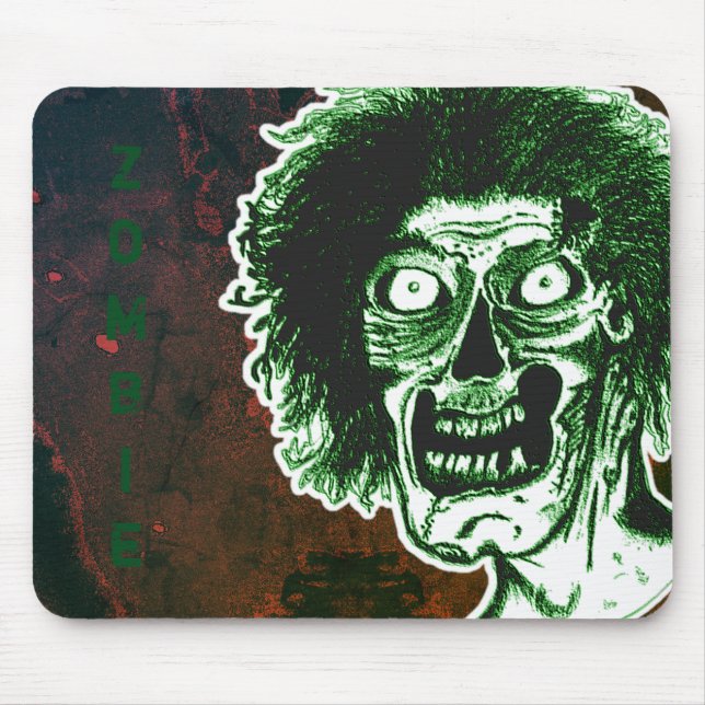 ZOMBIE - grün Mousepad (Vorne)
