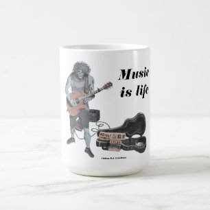Zombie Guitar Musician Coffee Tasse