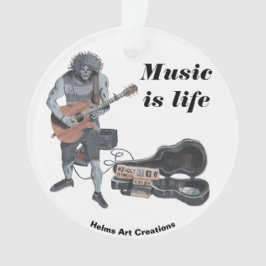 Zombie Guitar Musician Fantasy Akrylorische Orname Ornament