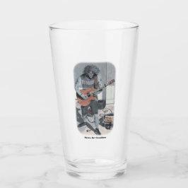 Zombie Guitar Musician Fantasy Art Glass Cup Glas