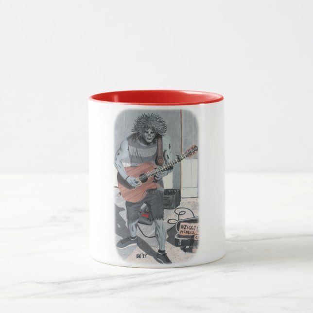 Zombie Guitar Musician Fantasy Art Kaffeemaschine  Tasse (Zentrum)