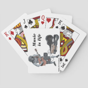 Zombie Guitar Musician Life Playing Cards Spielkarten