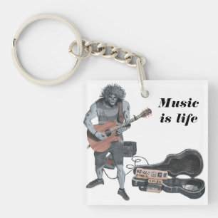 Zombie Guitare Musicien Porte - clé de vie