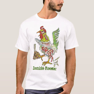Zombie-Hahn-Huhn-Halloween-Kunst T-Shirt