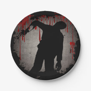 Zombie Halloween-7-Zoll-Papierplatte Pappteller