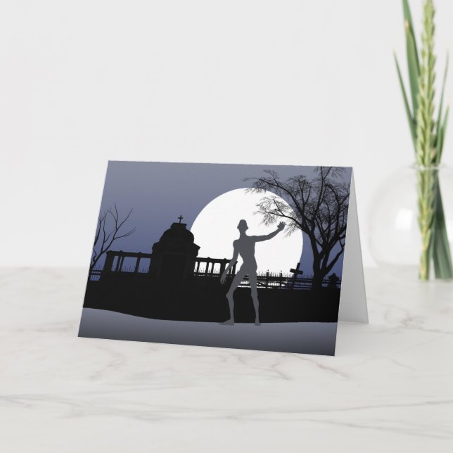 Zombie Halloween Karte (Vorderseite)