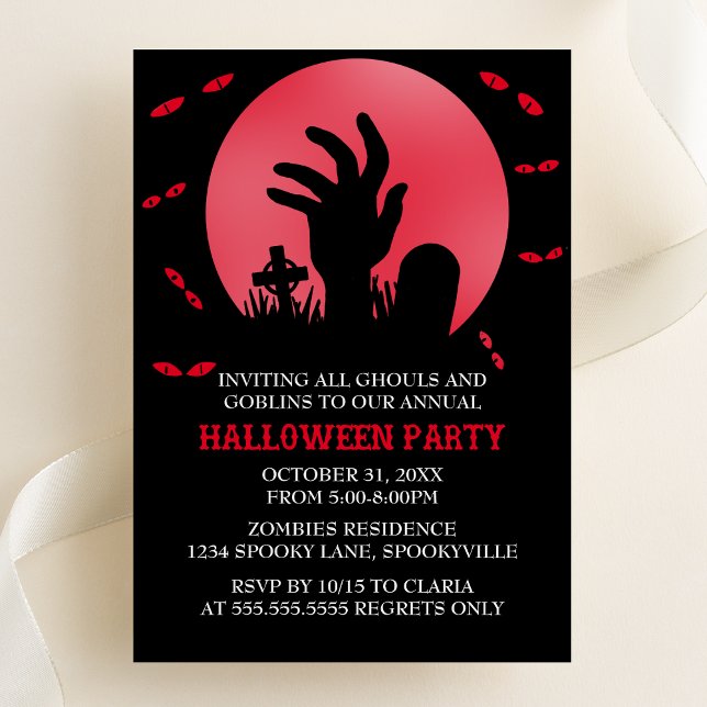 Zombie Halloween-Party Einladung (Von Creator hochgeladen)