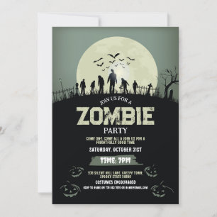 Zombie Halloween-Party Kostüme Horror Einladung