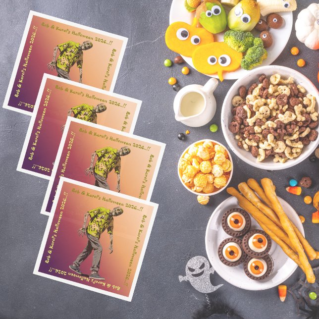 Zombie Halloween-Party Serviette (Zombie Halloween Party Napkins)