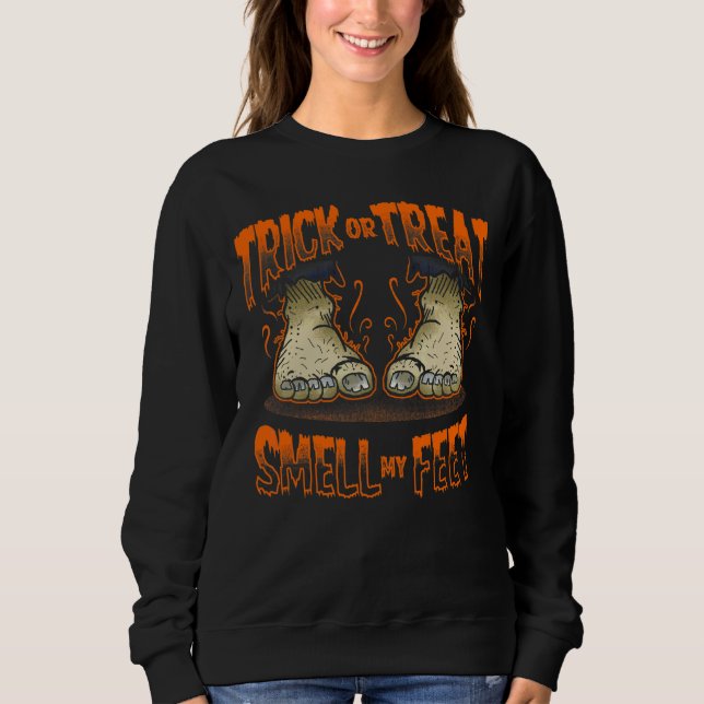 Zombie Halloween Trick oder Behandlung Niedlich Sweatshirt (Vorderseite)
