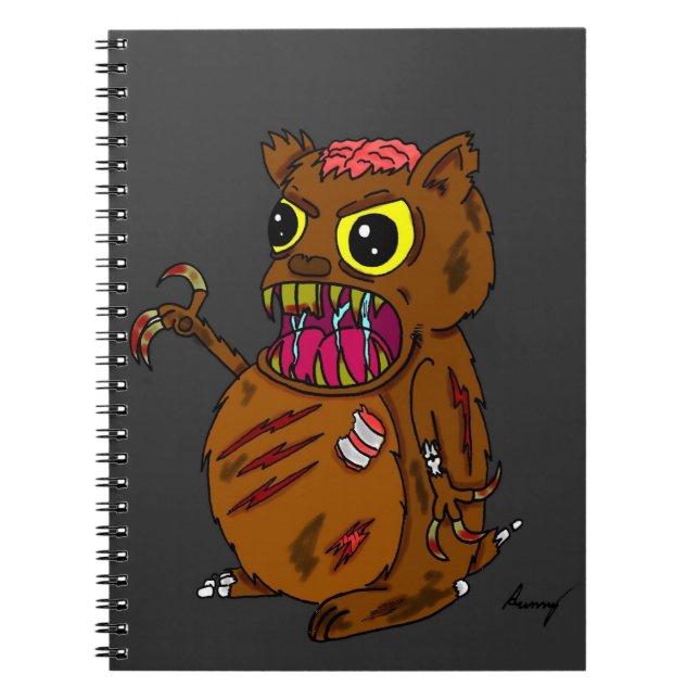 Zombie Hamster Notebook Notizblock (Vorderseite)