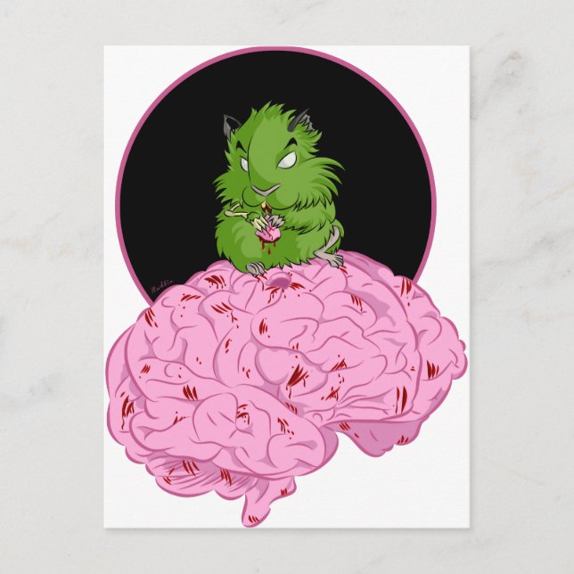 Zombie Hamster Postkarte (Vorderseite)