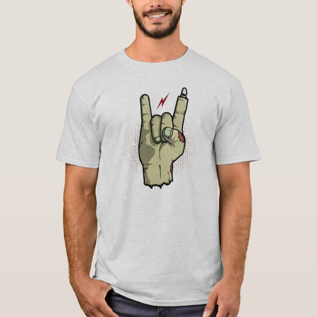 Zombie-Hand - Felsen ist nicht totes Shirt (Vorderseite)