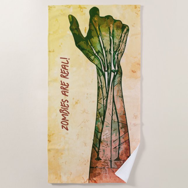 Zombie Hand Strandtuch (Vorderseite)