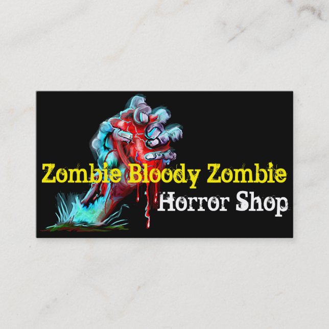 Zombie-Handherz-Visitenkarte Visitenkarte (Vorderseite)