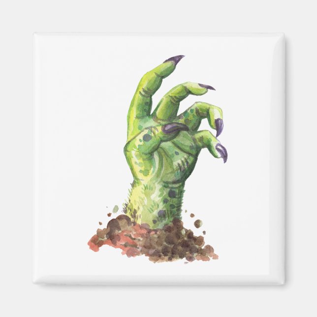 Zombie-Handkleben aus dem Boden Magnet (Vorne)