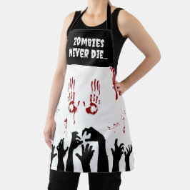 Zombie Hands and Blood Spritzer Horror Schürze