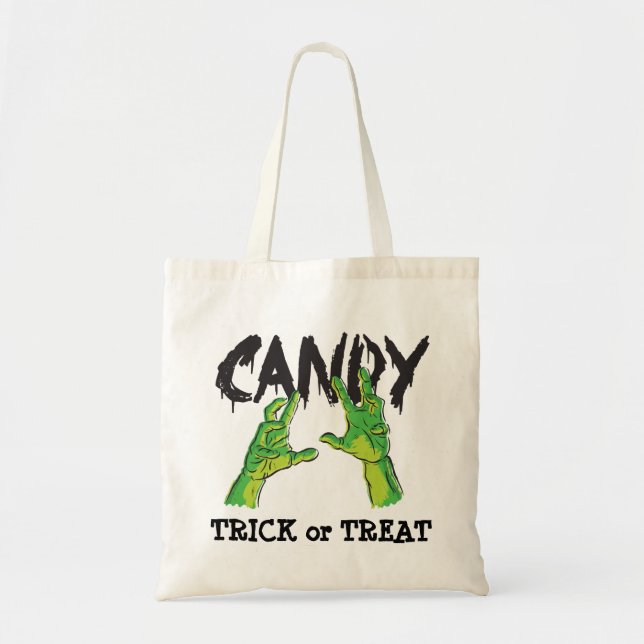Zombie Hands Trick oder Treat Budget Tasche (Vorne)