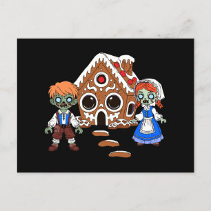 Zombie Hansel und Gretel Postkarte