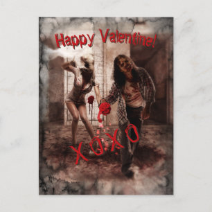 Zombie Happy Valentine Greeting Postkarte