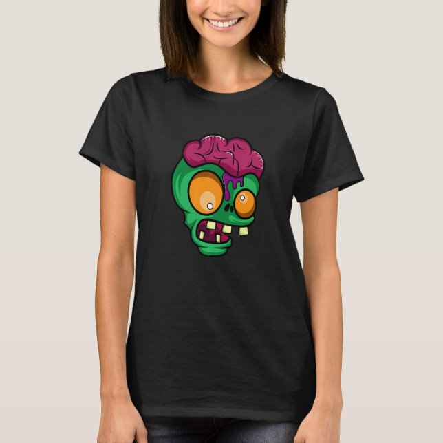 Zombie Head besessen von Zombies T-Shirt (Vorderseite)