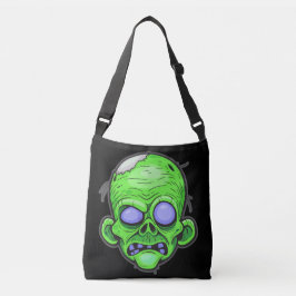 Zombie Head Illustration Art Tragetaschen Mit Langen Trägern