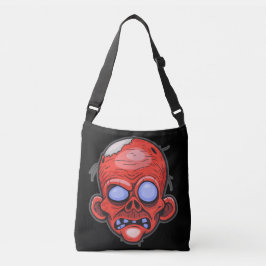 Zombie Head Illustration Art Tragetaschen Mit Langen Trägern