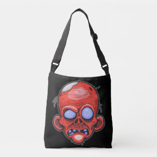 Zombie Head Illustration Art Tragetaschen Mit Langen Trägern