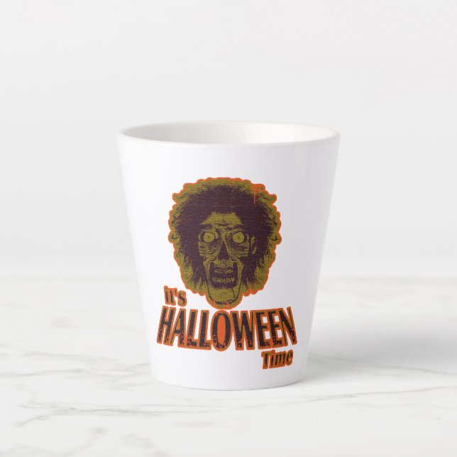 ZOMBIE HEAD It's Halloween Time Milchtasse (Vorderseite)
