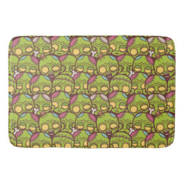 Zombie Head Nahtloses Muster Badematte
