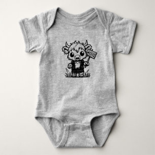 Zombie Highland Cow Baby Strampler