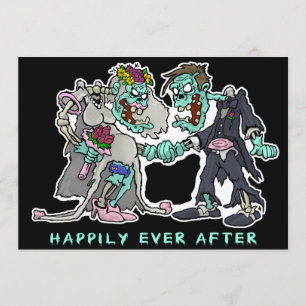 Zombie-Hochzeitseinladungen - "Für immer und ewig" Einladung