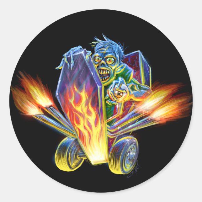 Zombie Hotrod Sticker (Vorderseite)