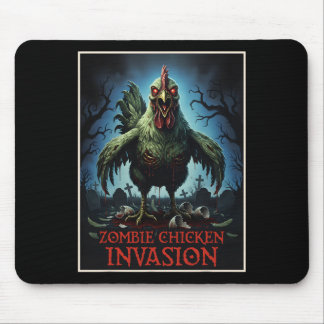 Zombie-Hühner-Invasion Untote Farm Horror Mousepad
