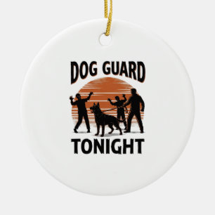 Zombie-Hunde-Patrouille Vintage-Halloween-Shirt_1 Keramik Ornament